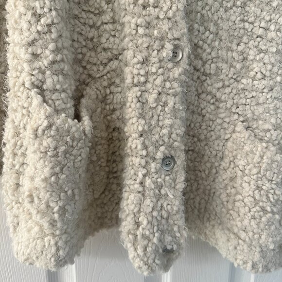 FREE PEOPLE Nubby Cream Super Soft Cardigan Sweater Size Small - Picture 3 of 9